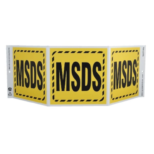 Nmc Tri-View, Msds, 7.5x20, Recycle Plastic GW3058 - main
