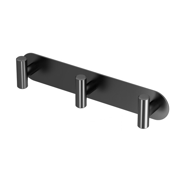 Gatco Latitude II All Modern Décor 11" Triple Robe Hook, Matte Black 1292MX - main