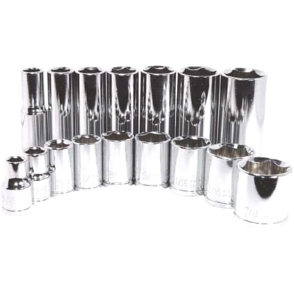 K-Tool International 3/8" Drive, 3/8" SAE Socket, Deep, 6 pt., 3/8"Drive, 3/8 KTI-22212 - main