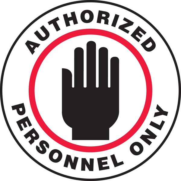 Accuform Slip-Gard Round Floor Sign, 17 in H, 17 in W, Vinyl, Circle, English, MFS727 MFS727 - main