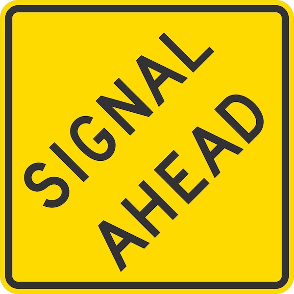 Lyle Signal Ahead, 36x36, High Intensity Prismatic, Yellow G-16300-HI_36x36 - main
