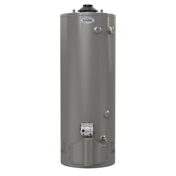 Richmond Essential Series Gas Water Heater, Natural Gas, 50 gal Tank, 85 gph, 38000 Btuhr BTU 6G50-38F3 - main