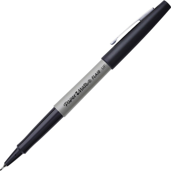 Paper Mate Pen, Marker, Flair, Ultrafn, Bk, PK12 8330152 - main
