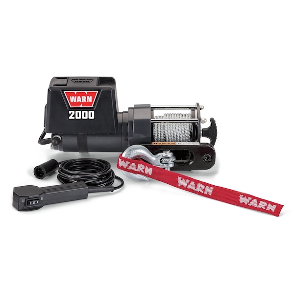 Warn Winch 2000 DC Series Vehicle Mounted; Trailer Winch; 12 Volt Electric; 2000 Pound Line Pull 92000 - main