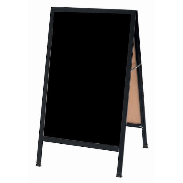 Aarco A-Frame Sidewalk Board, Black Acrylic Board and a Black Aluminum Frame, 42''Hx24''W BA-1BP - main