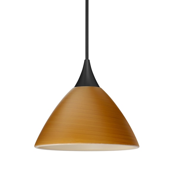 Besa Lighting Besa Domi Pendant, Oak, Black Finish, 1x 50W MAX GY6.35 Base 1XT-1743OK-BK - main