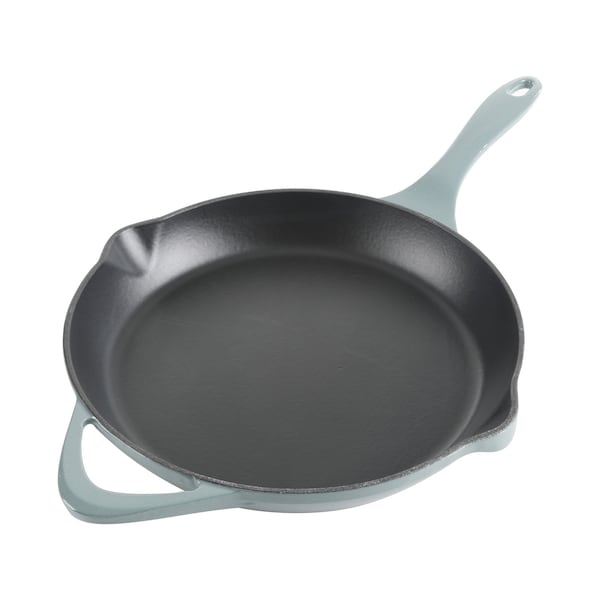 Cravings By Chrissy Teigen 11 Inch Round Enameled Cast Iron Skillet in Ombre Green 123125.01 - main
