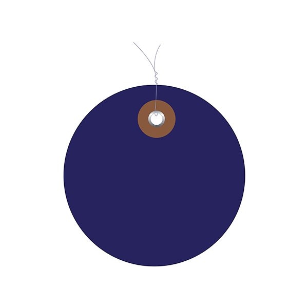 Bsc Preferred Global Industrial Plastic Circle Tag Pre Wired2 Dia. Blue G26069W - main