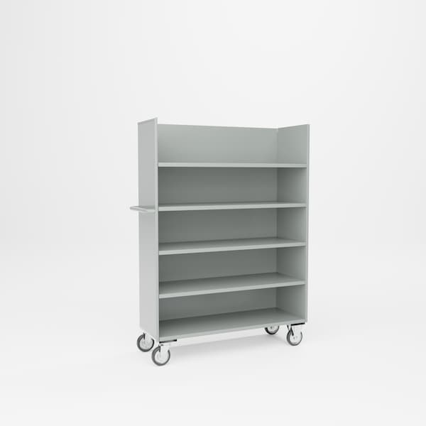 Pucel Shelf Truck, Enclosed, 45 in W x 62 in H x 16 in D, Gray EST-44 - main