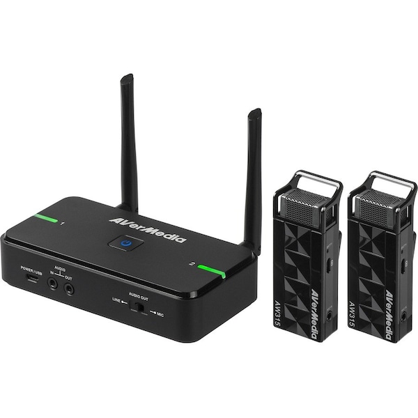Avermedia 2 Wireless Teacher Microphones with 1 Charging Station AW315F - main