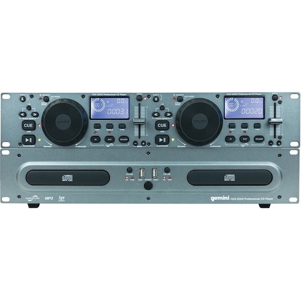 Gemini CDX-2250I: DJ CD Media Player with USB - CD-R - CD-DA, MP3 Playback - 2 Disc(s) - Black CDX-2250i - main