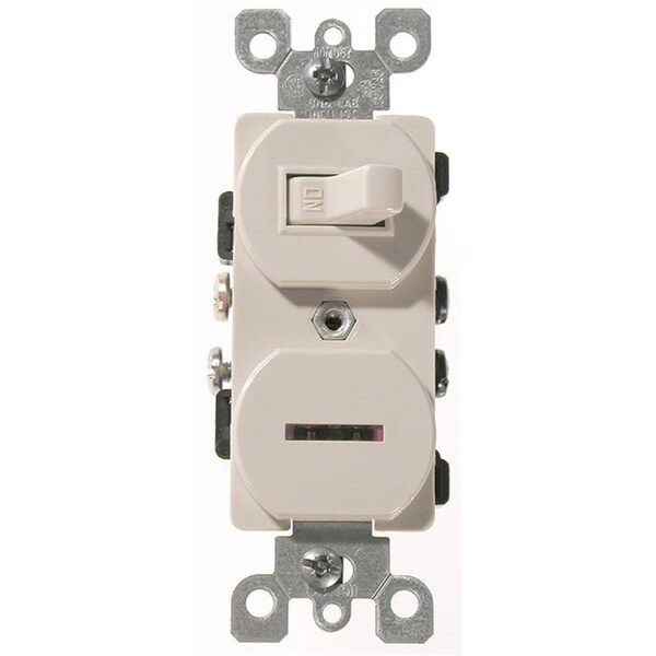 Gorgeousglow Ivory Commercial Grade Pilot AC Combination Switch Tog GO336274 - main