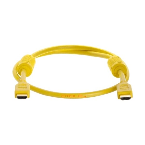 Cmple 3FT 28AWG HDMI Cable with Ferrite Cores- Yellow 991-N - main