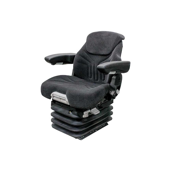 Uni Pro New Holland Flat Floor Series 1060 Air Seat Kit Orig Grammer Black/Gray Fabric 6733 - main
