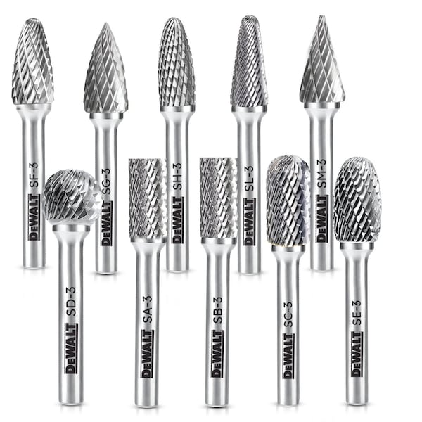 Dewalt 10 PACK CARBIDE BURRS SIZE 3, 10PK DXCBTJ3-10 - main