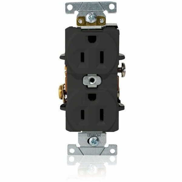 Leviton Dup Rec 15A 125V Self-Gr Blk L5262-E - main