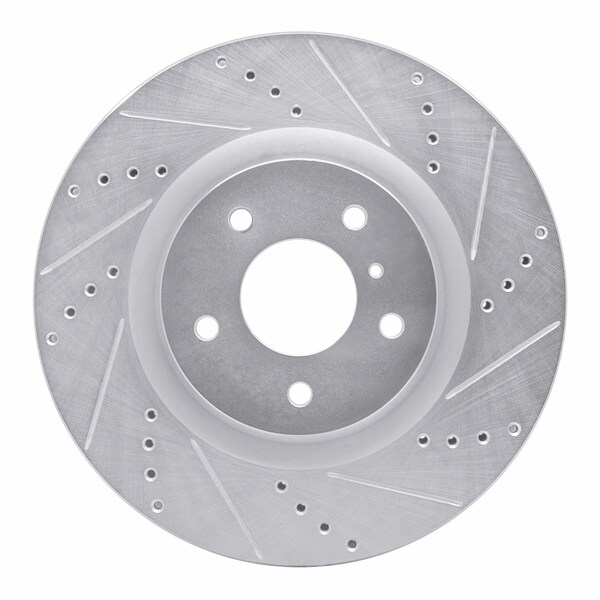 Dynamic Friction Co DFC Brake Rotor - Drilled and Slotted - Silver 631-68008R - main
