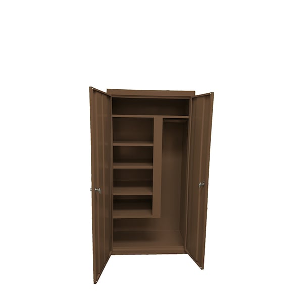 Steel Cabinets Usa Storage Cabinet, 72 in H, 36 in W, Walnut, 5 Shelves AF-361-WAL - main