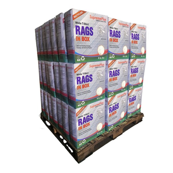 Supremeplus Recycled Color Knit T-Shirt Cleaning Rags, 800 lbs. Pallet, 160 x 5 lbs. Compressed Box, 160PK SP-8322 - main