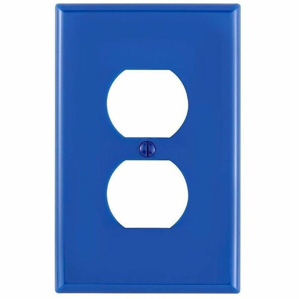 Leviton Receptacle Wallplate, Midway Size, Gang 1, Blue PJ8-BU - main