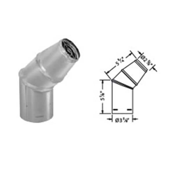 Decoracion 3 in. PelletVent Pro Horizontal Cap with Tapered End DE2598428 - main