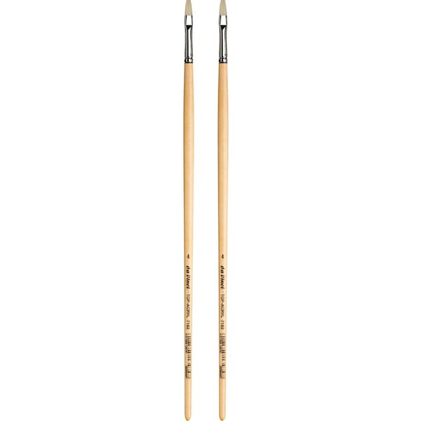 Da Vinci TOP-ACRYL Bright White Brush, Synthetic, Acrylic & Oil, Flat, Series 7182, Size 4, 2PK VA-7182_4 - main