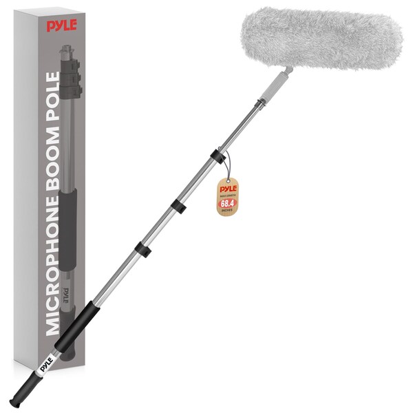 Pyle Telescope Microphone Boom Fish Pole for Shotgun Mics with Adjustable Length-5.7 ft ft. (PMKSB06) PMKSB06 - main