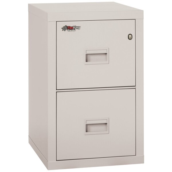 Fireking 2 Drawer, 1 Hr Fire & impact rated, 22" depth, Ltr/Lgl Platinum 2R1822-CPL - main