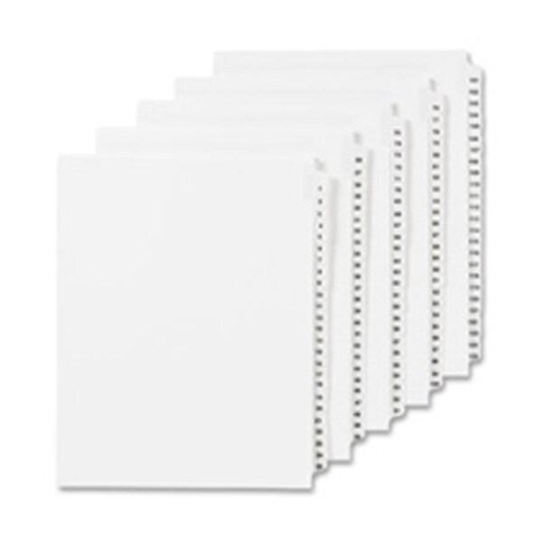 Workstationpro Numeric Divider, 2, Side Tab, 11 in. x 8.5 in, 25-PK, White, 25PK TH517190 - main