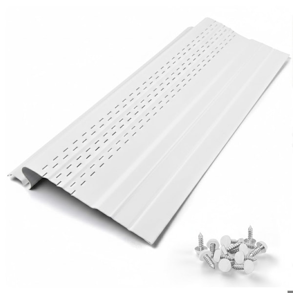Waterlock Pro Aluminum Gutter Guard, White, 1ft Sample WP-5KS-001-WHT - main