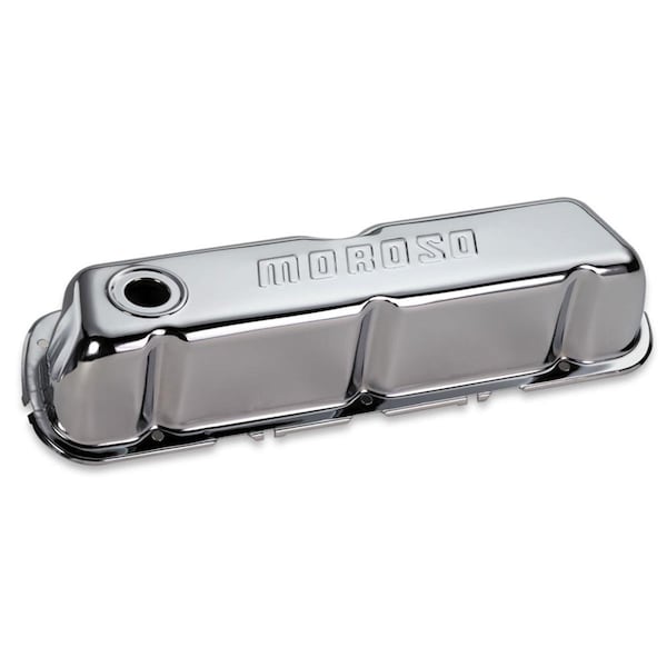 Superjock 68201 Chrome Valve Covers for Small Block Ford Tall with Baffle SU3299289 - main