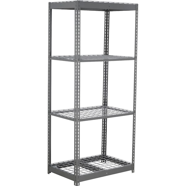 Global Industrial 4 Shelf, Commercial Duty Boltless Shelving, Starter, 36"W x 12"D x 84"H, Wire Deck B3165719 - main