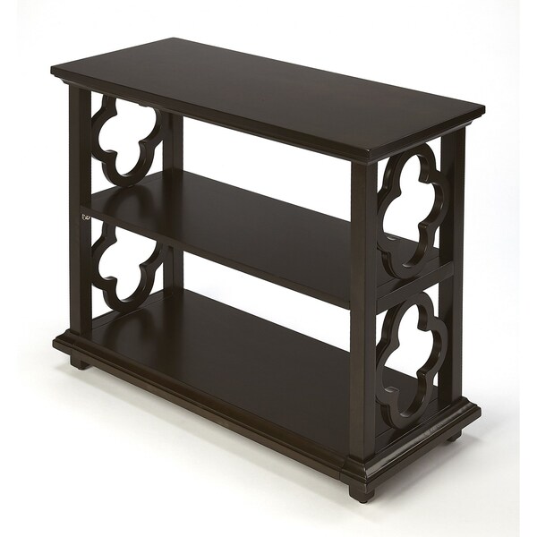 Homeroots 27" Dark Brown Two Tier Standard Bookcase 389571 - main