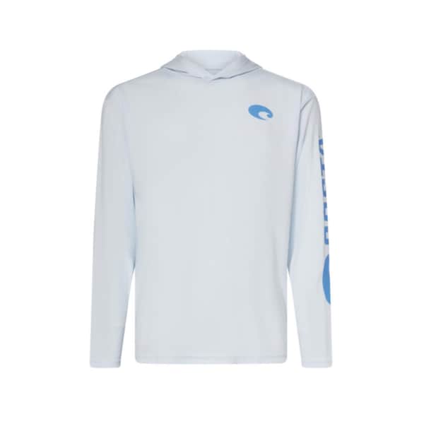 Costa L Long Sleeve Men's Hooded Arctic Blue Technical Hood Tee Shirt FQA400039-62FL - main