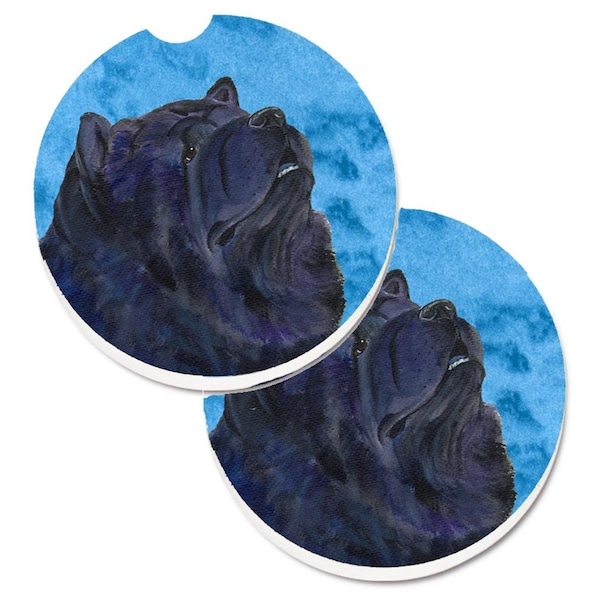 Carolines Treasures Blue Chow Chow Cup Holder Car Coaster, PK2 SS4777-BUCARC - main
