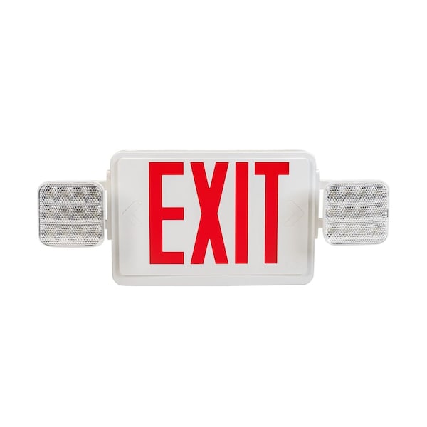 Keystone Exit Combo | Thermo Plastic | Style 1 | White Color | Single or Double Facing | Red or Green Switcha KT-EC-TP1-WH3RGW-SD - main