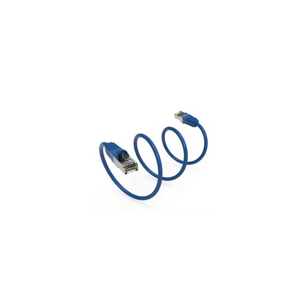 Cable Wholesale Shielded S/FTP Cat6 Ethernet Patch Cable, Snagless/Molded Boot, 26AWG, Blue, 20 foot 12X8-56120 - main