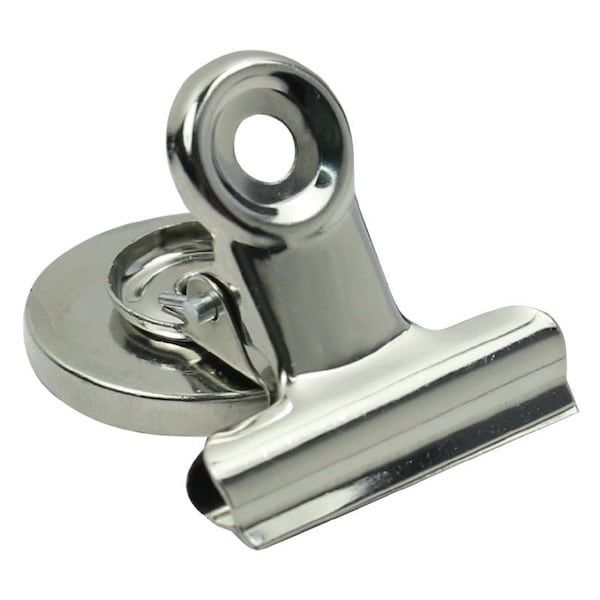 Vulcan Magnetic Clip, 1-3/16 in W x 1-3/8 in H in Dia, 1.5 in L, 1.188 in W, Silver HBJ-002 - main