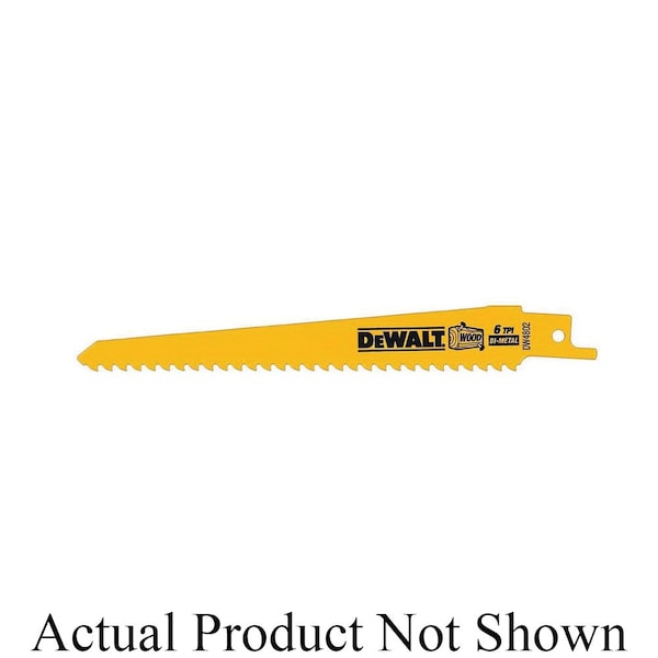 Dewalt TAPERED BACK RECIPROCATING SAW BLADE, 12 IN L X 3/4 IN W, 6, BI-METAL BODY DW4804B25 - main