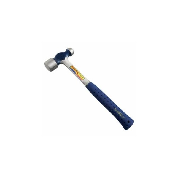 Estwing Ball Pein Hammer, Straight Blue Shock Reduction Grip Handle, 13.5 in Overall L, 24 oz Steel Head 268-E3-24BP - main