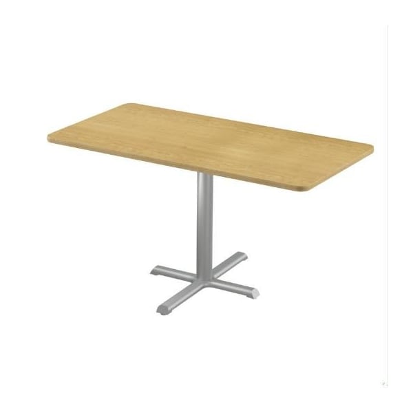 Correll Rectangle Cafe Table W/ Cross Base, 48 in W, 30 in L, 29 in H, Particleboard Top, Fusion Maple SCT3048-16-98-16 - main