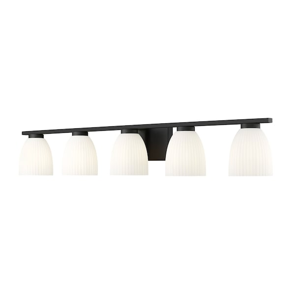 Z-Lite Naya 5-Light Vanity, 40 in W, Matte Black 7518-5V-MB - main