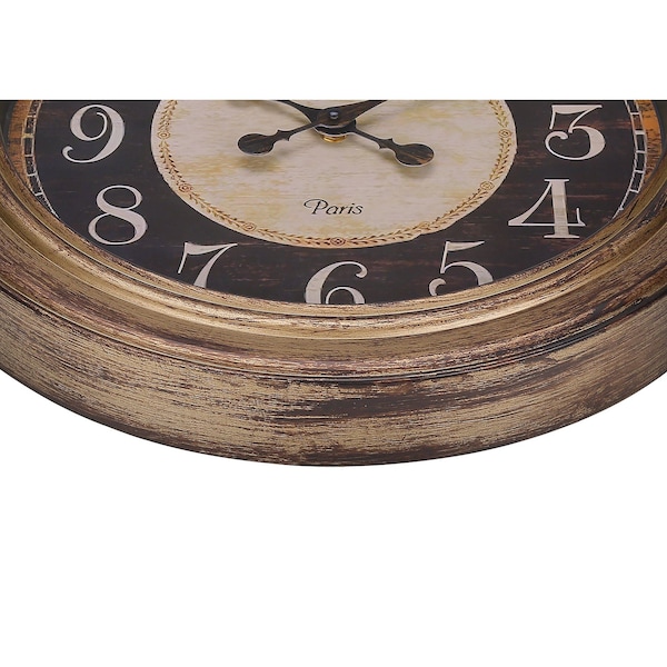 Monarch Specialties Clocks, 18'' Round, Wall Clock, Antique Brown, Traditional I 9092 - main