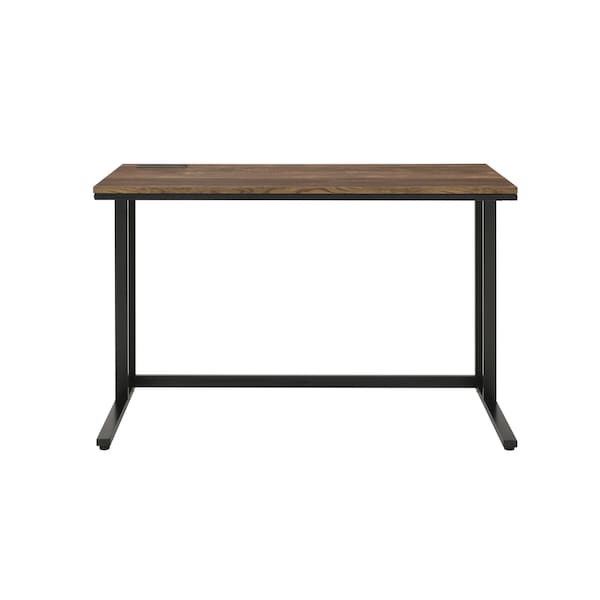 Homeroots 47" Brown and Black Writing Desk 491481 - main