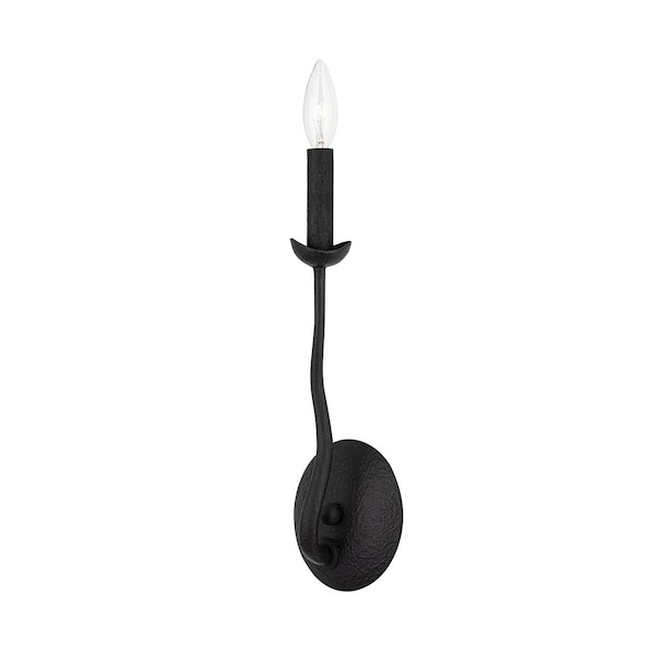 Troy Lighting Reign 1 Light Wall Sconce 5 In. Black Iron B1081-BI - main