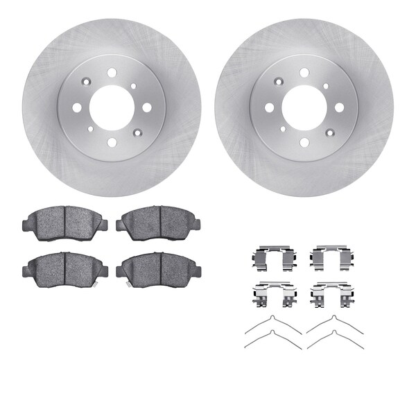 Dynamic Friction Co DFC Brake Rotor with 5000 Brake Pads and Hardware Kit 6512-59196 - main