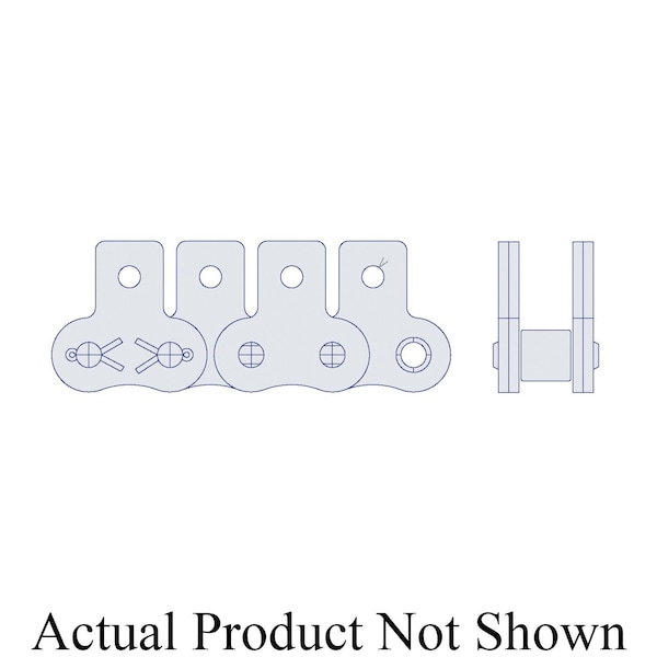 Hkk Chain HKK Riveted Single Pitch Standard w/K-2 Att Every 2nd P on Pin Link, 1P, 5/8 Dia x 5/8 W RC080RSK1EV - main