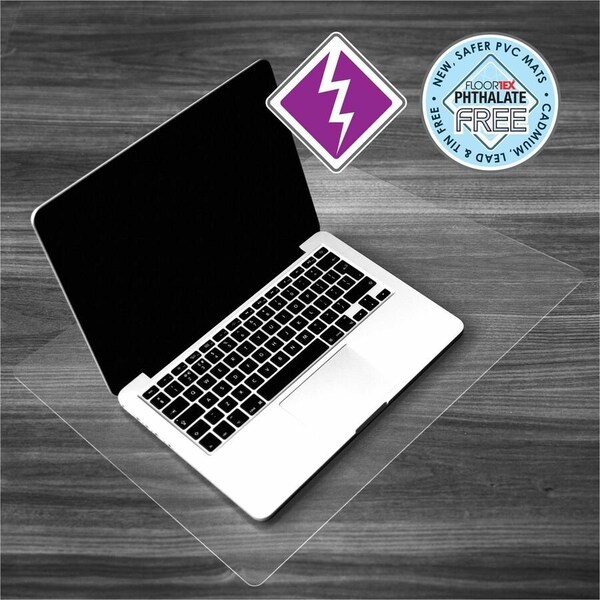 Floortex Desktex Anti-Static Desk Pad - 20in x 36in - Rectangular - 20in Width x 36in Length x 0.03000in FBDE32036V - main