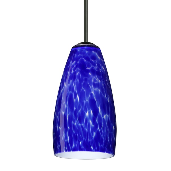Besa Lighting Besa Chrissy Pendant, Blue Cloud, Black Finish, 1x 40W MAX E12 Base 1BT-150986-BK - main