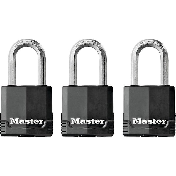 Master Lock Magnum Series Padlock, Keyed Alike Key, 5/16 in Dia Shackle, 1-1/2 in H Shackle, Zinc M115XTRILF - main